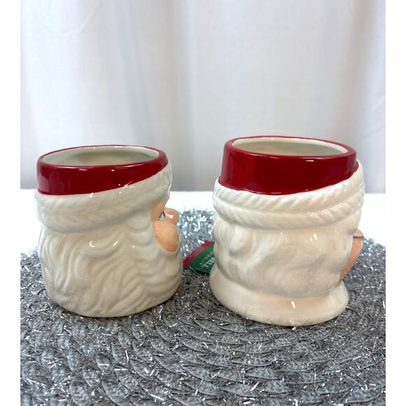 Sleigh Bell Bistro Winking Santa and Mrs Clause Retro Style Winking Santa Mugs - Picture 6 of 10